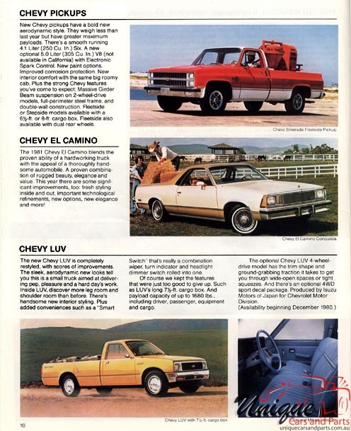 1981 Chevrolet Full-Line Brochure Page 11